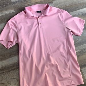 Pink nike golf polo